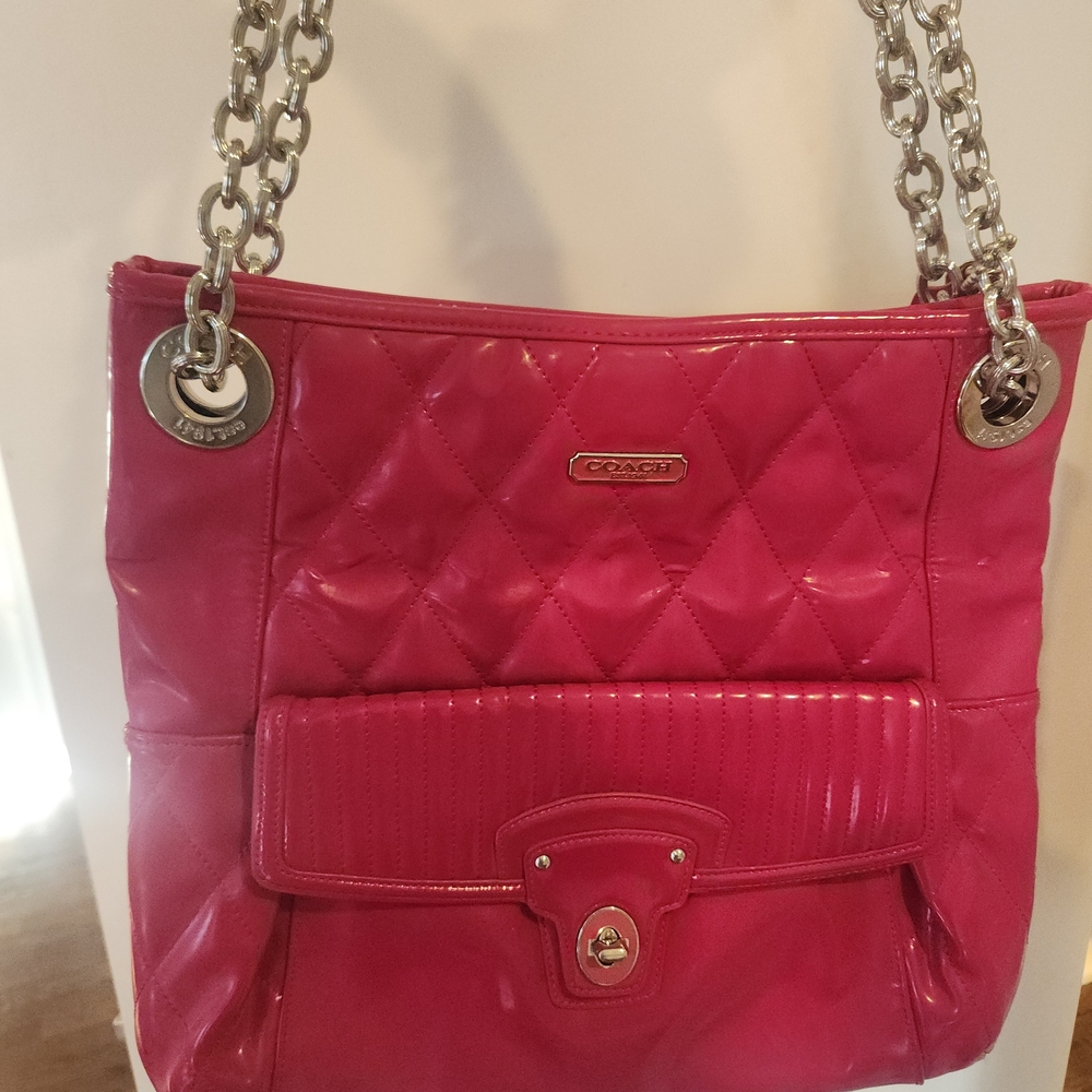 COACH Poppy CHERRY (PINK) SHOULDER BAG